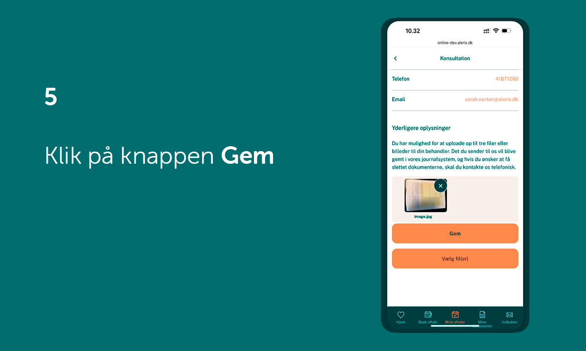 Guide til login på Aleris Online step 5.