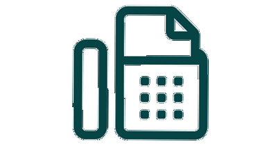 Ikon som illustrerer en fax.