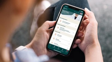 Aleris Fysioterapis selvtræningsapp.