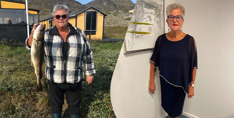 En kvinde ses før og efter et stort vægttab.