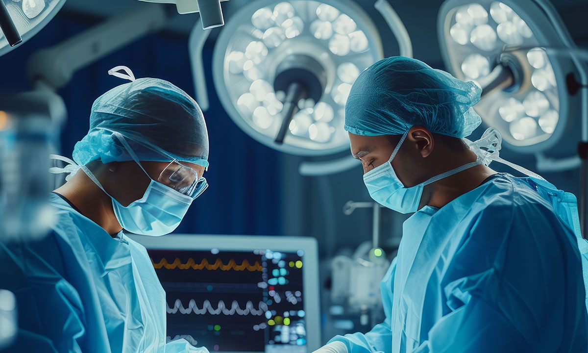 To kirurger foretager en operation.