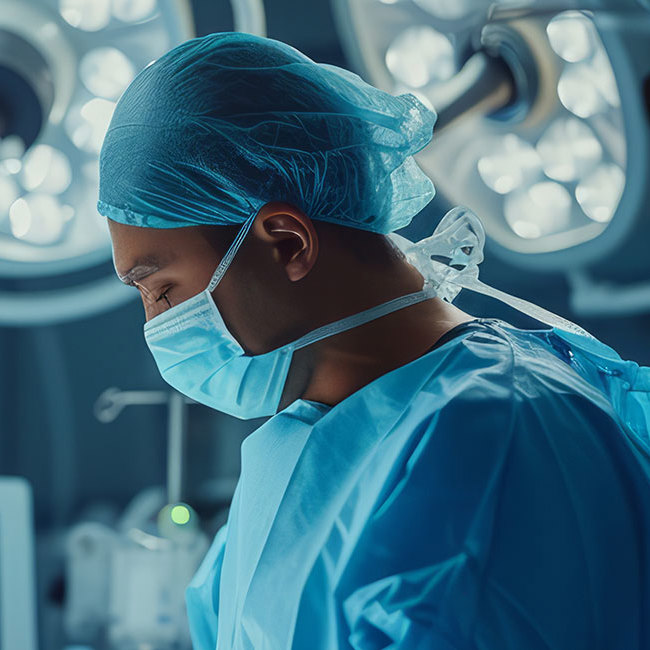 To kirurger foretager en operation.